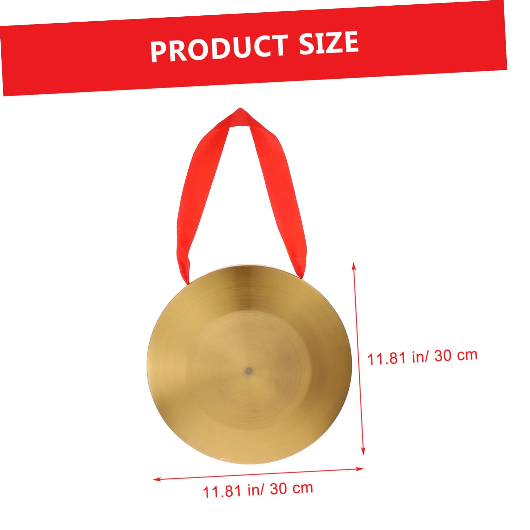 OFFSCH 1Set Hand Gong Percussion Instrument for School Festival Party Durable Design Smooth Edges for Company Openings and Celebrations