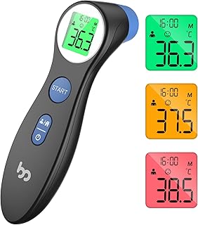 Forehead Thermometer for Adults Kids, No-Touch Infrared LCD Display Digital Baby Thermometers Body Temperature Thermometer