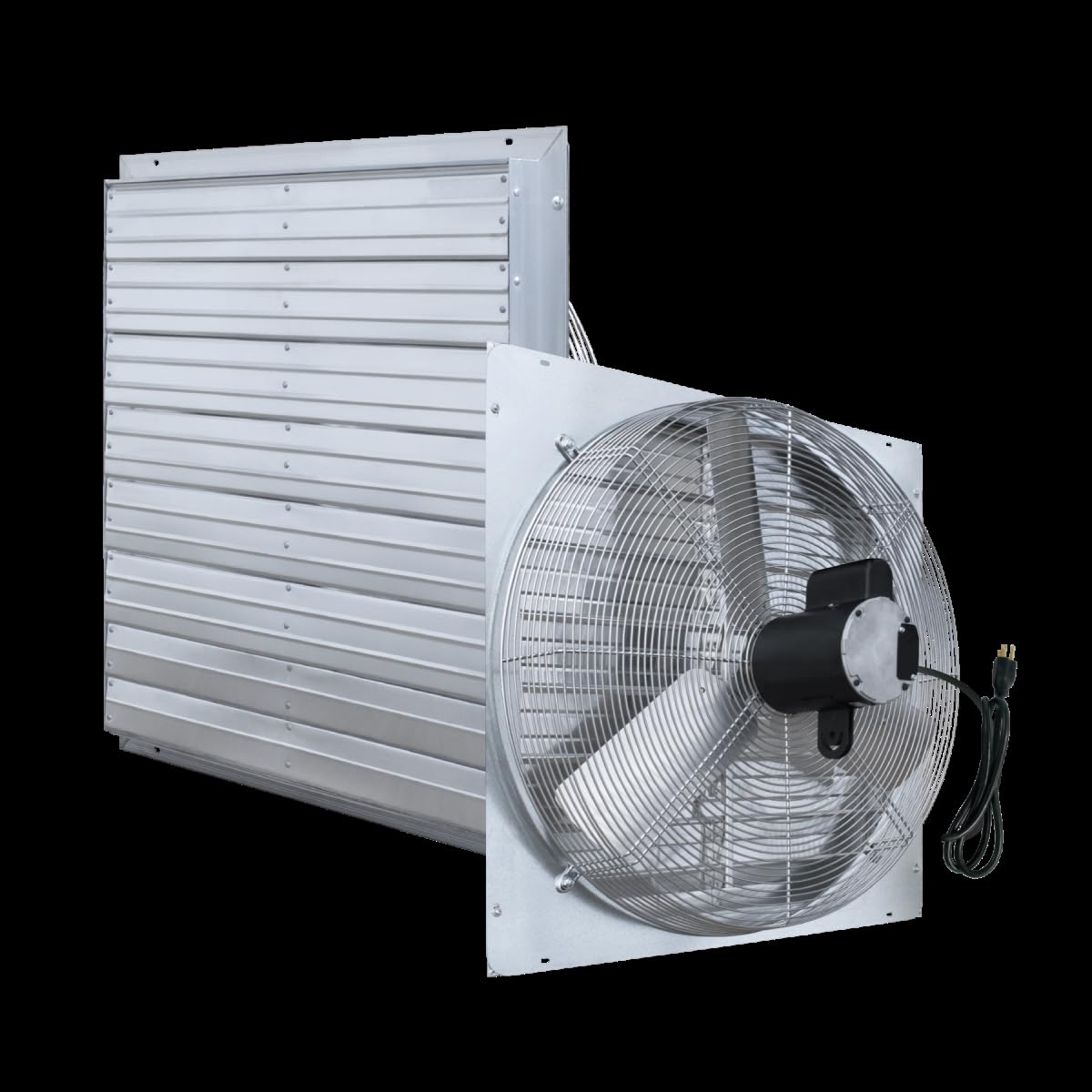 J&D Manufacturing VES30 ES Aluminum Shutter Fan, 30" Size, 115V/230V, 1/2 hp, 1 Phase, 1 Speed