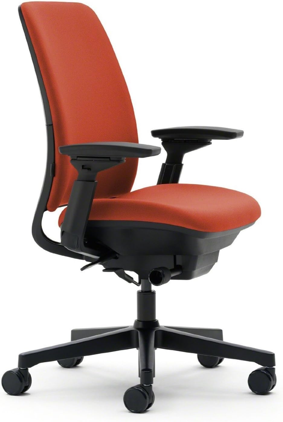 My Honest Steelcase Amia Task Chair Review 2 Steelcase Amia Ergonomic Office Chair with Adjustable Back Tension and Arms | Flexible Lumbar with Sliding Seat | Black Frame and Buzz2 Tomato Fabric