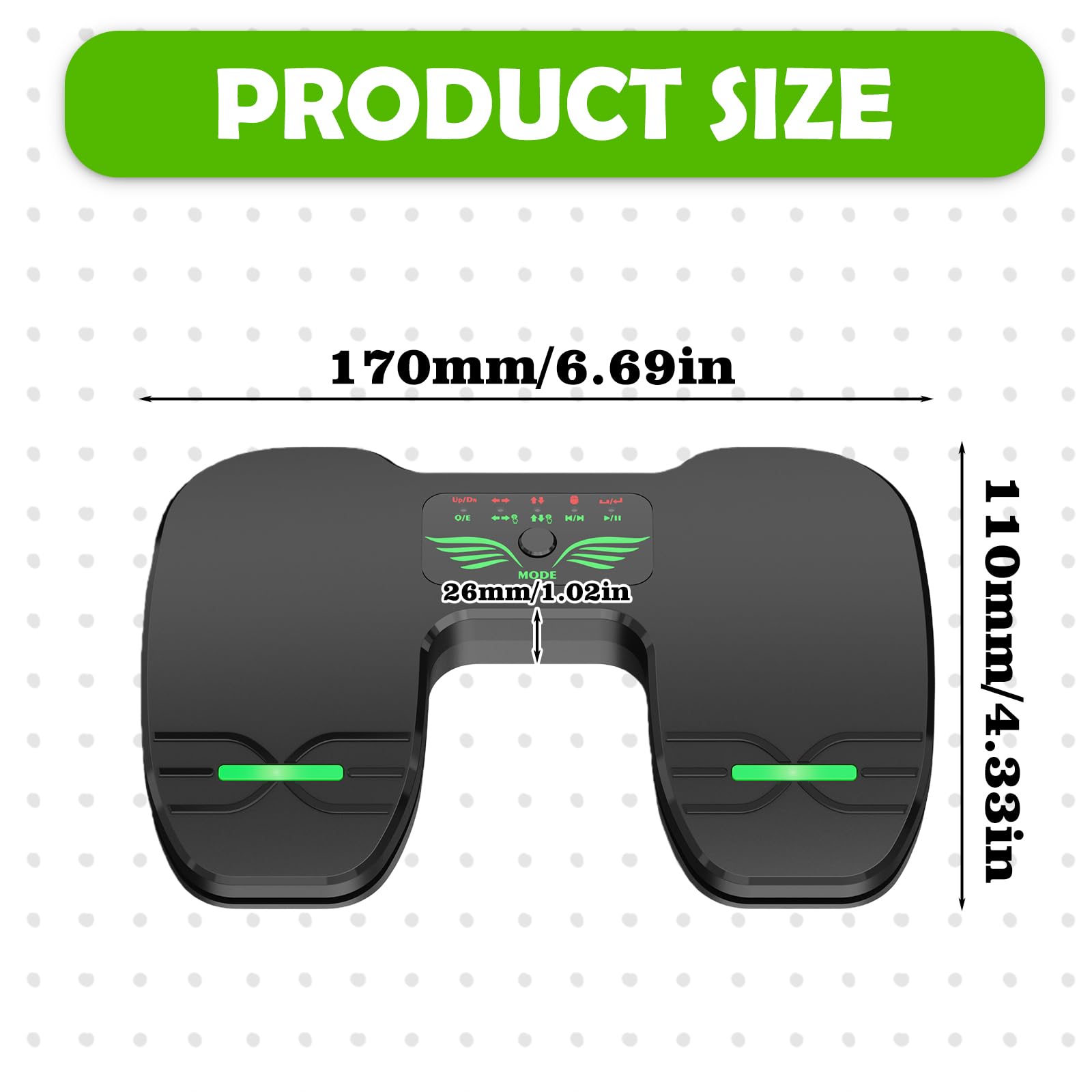 Bluetooth Page Turning Pedale: interruttore a pedale elettrico a due pedali, funzionamento multifunzione, pedale Page Turner, pedale laterale, per tablet e smartphone, musica