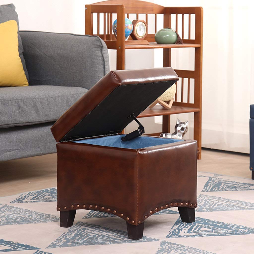 Ottoman de rangement pour optimiser les petits espaces, petit coffre de salon A02