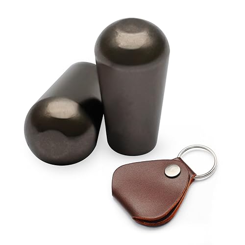 MAXCHEER Interruptor de palanca de 3 vías para guitarra LP de latón SAE 8-32 con rosca de EE. UU., perilla para interruptor Gibson Les Negro