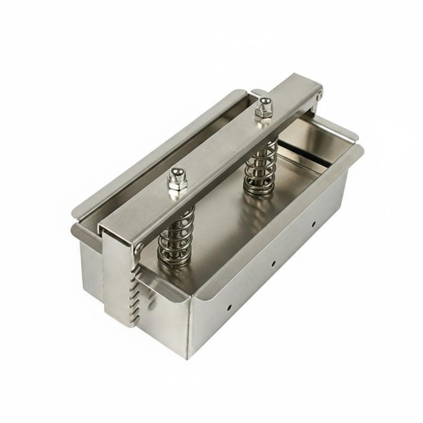 Stampino Carne Forma Acciaio Inox Ad Alta Pressione per Modellare Salumi E Insaccati Blocco Compatto Meccanismo Regolabile Adatto a Cucina Casa Ristorazione, 1KG, Removable Bottom