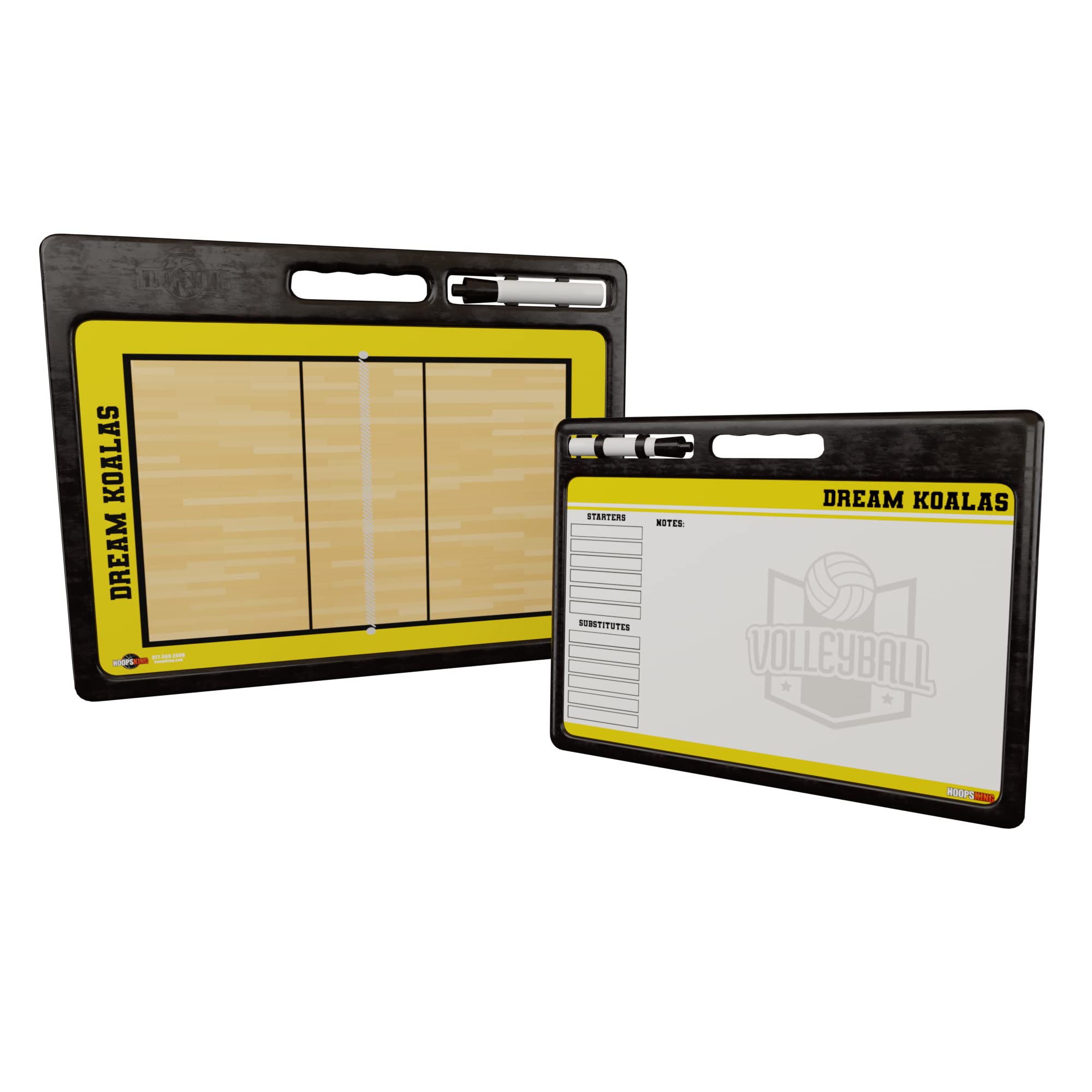 Custom Volleyball Dry Erase Whiteboard | Coach Gift | Carry Handle & Marker Holder