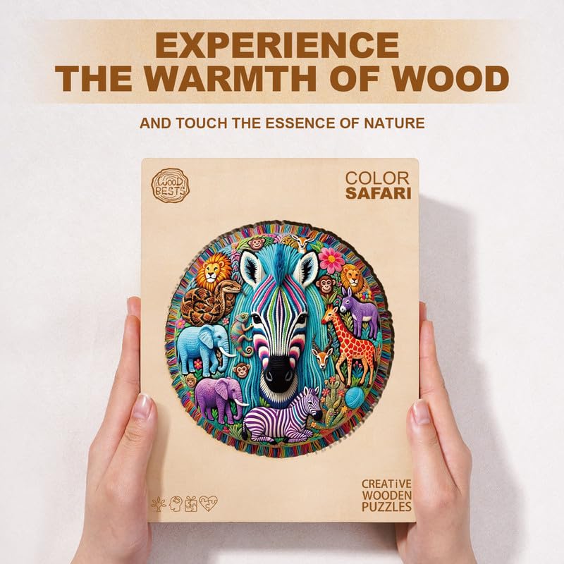 Jigfoxy Puzzle in legno per adulti, safari selvaggi Symphony puzzle in legno per adulti