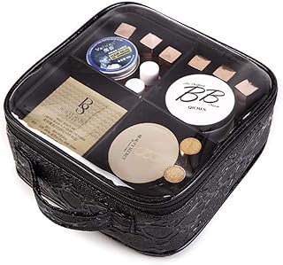Beauty Case Donne Cosmetici Pvc Bag Luxury Travel Mode Bellezza Make Up Light Di Caso Sacchetto Della Chiusura Lampo Storage Ad Alta Capacità Femminile,Nero