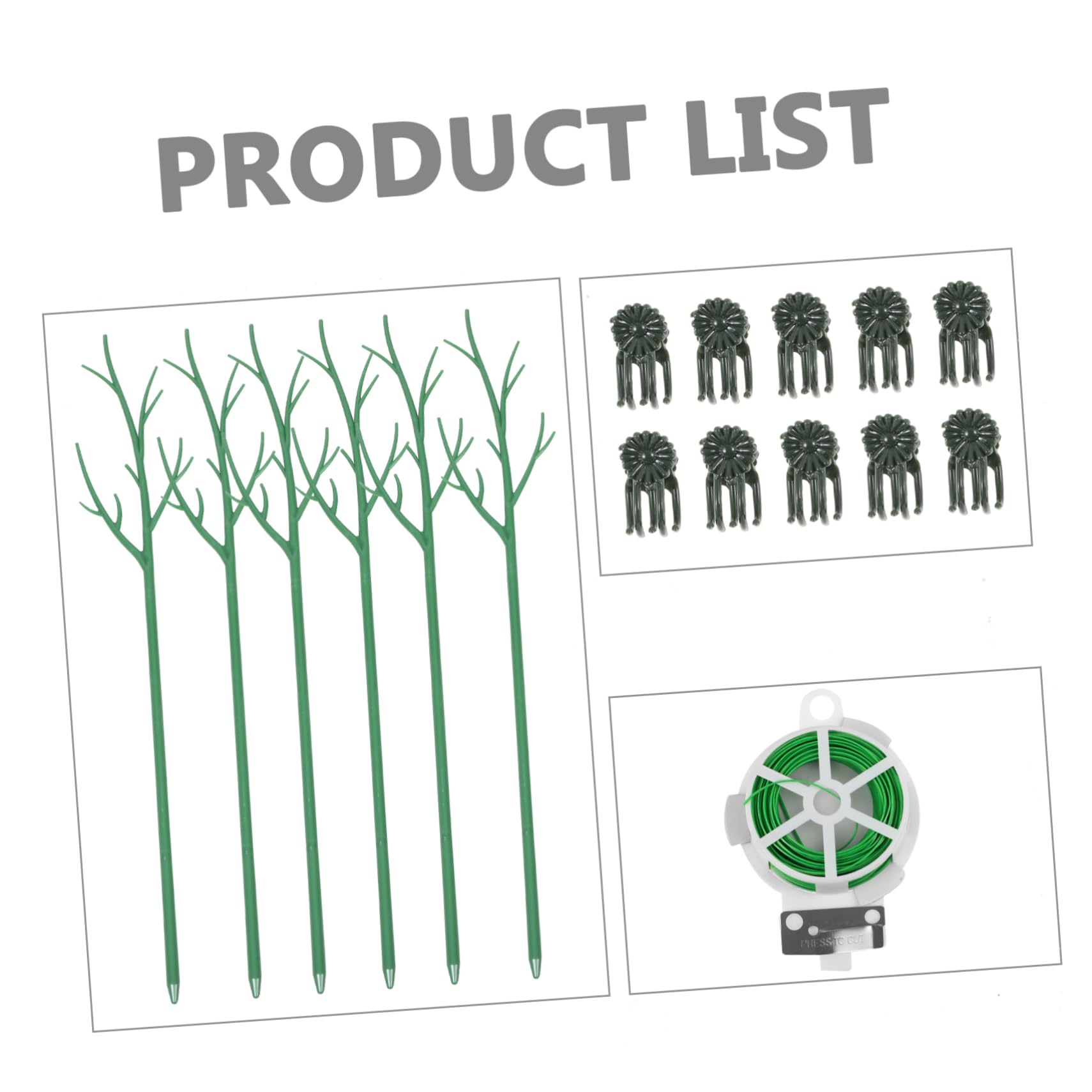 6pièces Piquets De Support pour Plantes Détachables Lot de Treillis Plastique pour Plantes Grimpantes Et Potted Plants Accessoire De Jardin Pratique Et Élégant
