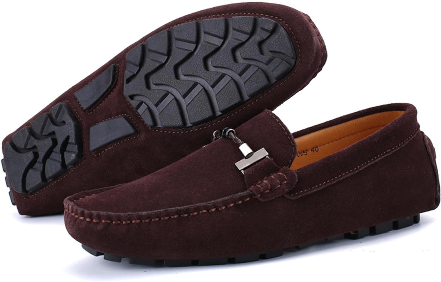 Men’s Suede Leather Dress Loafers Slip On Casual Shoes Lightweight Soft Penny Loafers Driving Shoes Classic Moccasins