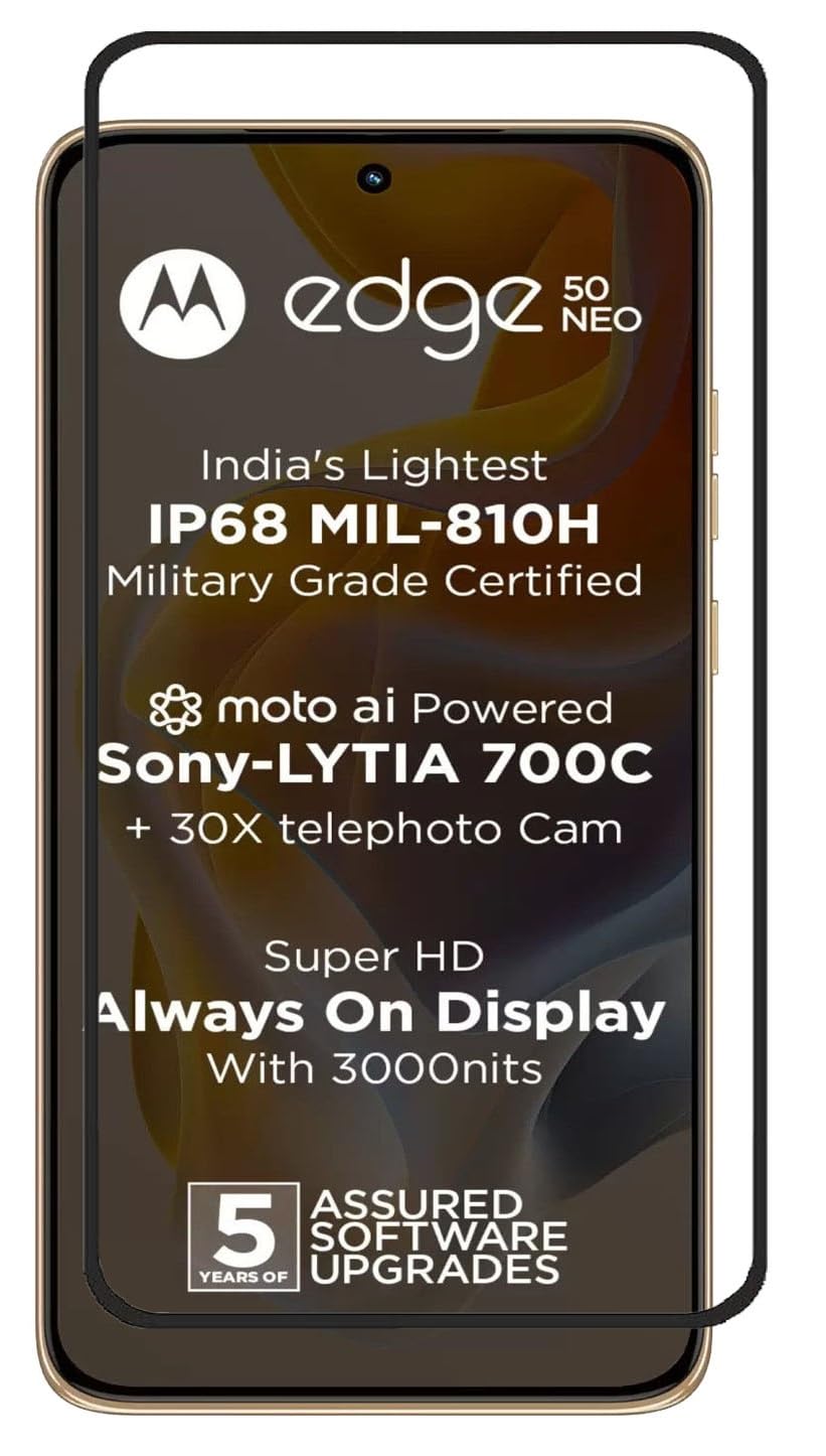 HYPER® Full Coverage Glass 11D Edge to Edge Tempered Glass Full Coverage Glass for MOTOROLA Edge 50 Neo (BLACK) (B0DHPHGVM6) Amazon Price History, Amazon Price Tracker