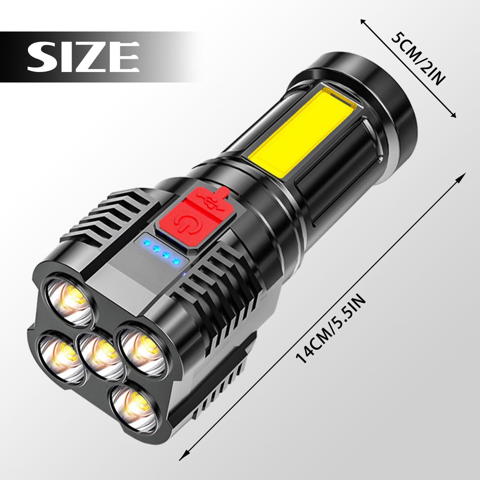 1 pièce Lampe de poche LED EDC à longue portée et à haute puissance