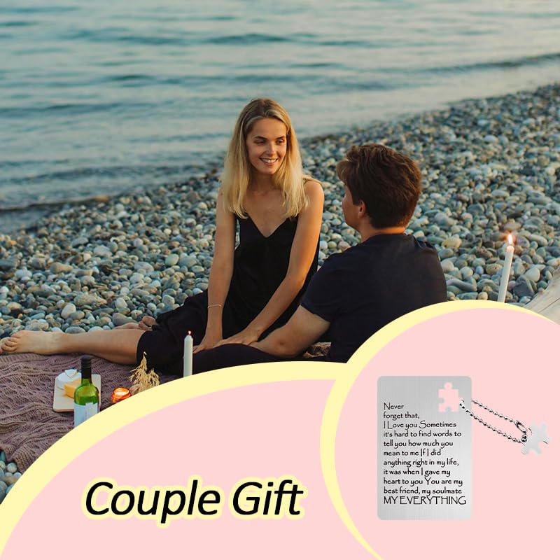 Boyfriend Valentine's Day Gift for Him Her Girlfriend Long Distance Gift for Husband Wife I Love You Gift for Fiance Fiancee Valentines Day Card for Boyfriend Girlfriend Partner Engraved Wallet Insert2