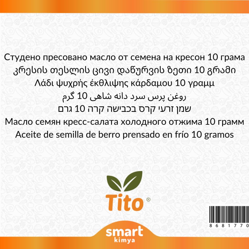 Tito Tere Tohumu Soğuk Sıkım Yağı Lepidium sativum 10 g