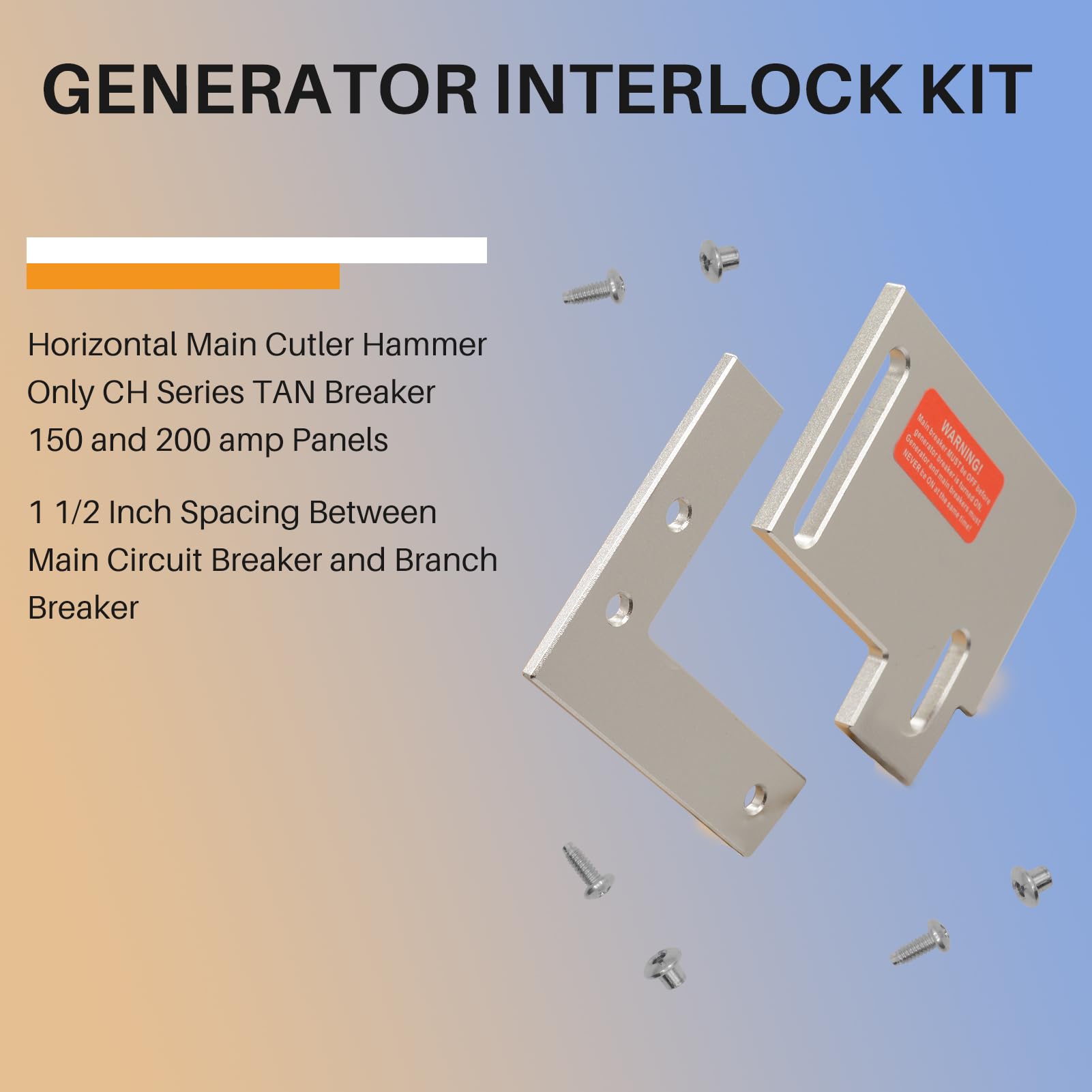 Generator Interlock Kit For Eaton /Cutler Hammer 100 Amp Panels Stickers Set - View #13