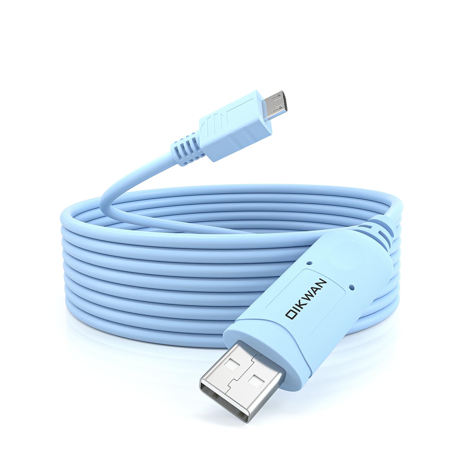 OIKWAN USB to Micro USB Console Cable with FTDI Chipset, RS232 Serial Port Adapter for Cisco Routers/Switches, PLC, Industrial Control Devices,