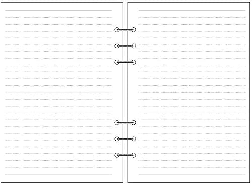 Miniatura 74 de Recambio de planificador A5 negro en blanco, insertos de planificador A5, repuesto de carpeta de 6 anillas, papel negro para carpeta recargable En