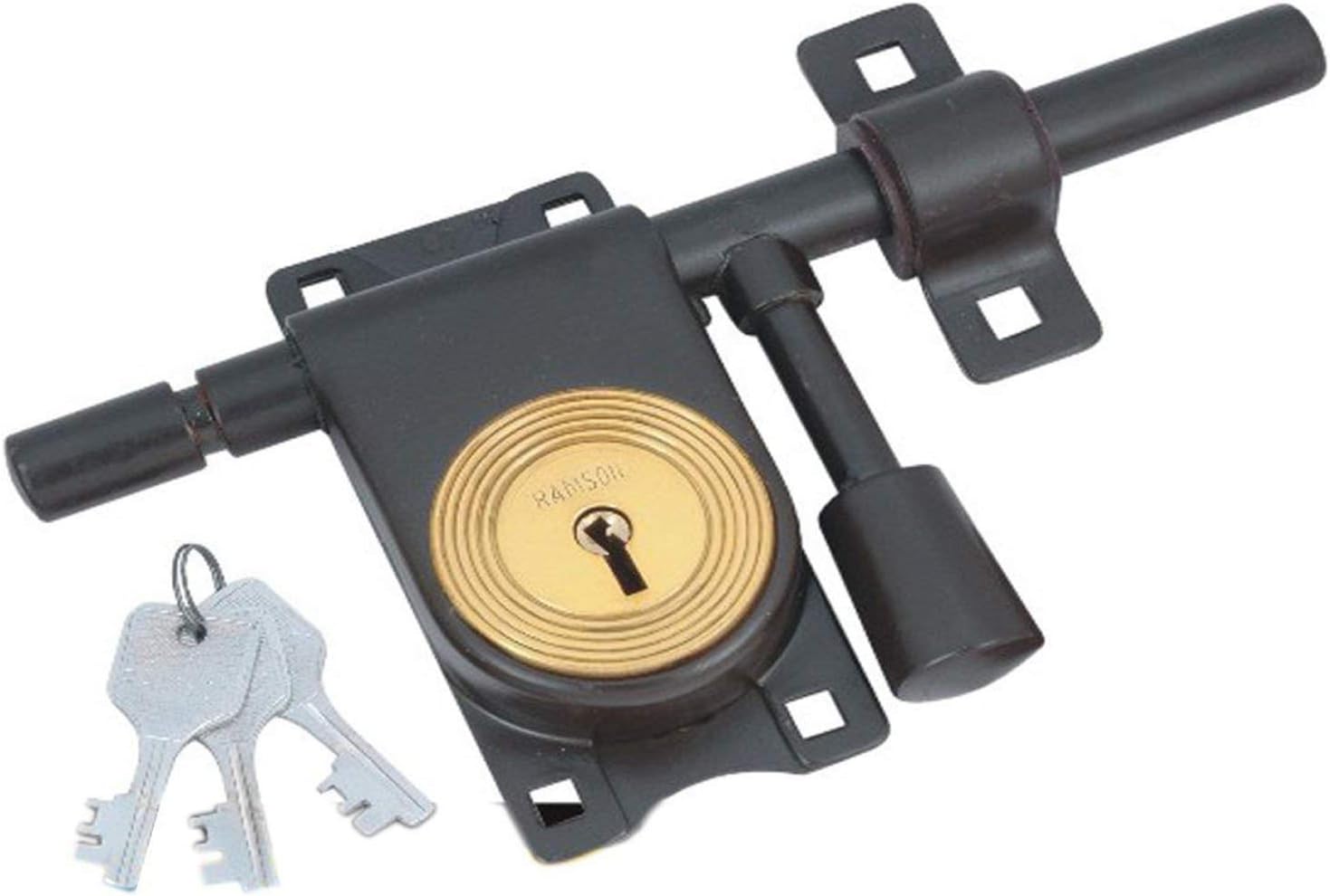 RAMSON Iron L-Type Aldrop Lock, 11 Inch (Black)