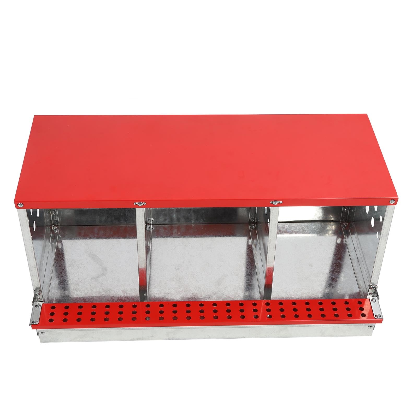 Nido para Gallinas, áreas de Anidación Más Grandes, Fácil Recolección de Huevos, Resistente y Ventilada, Placa de Hierro Galvanizado, 84x33,2x38,8 Cm, para Gallinas Ponedoras y