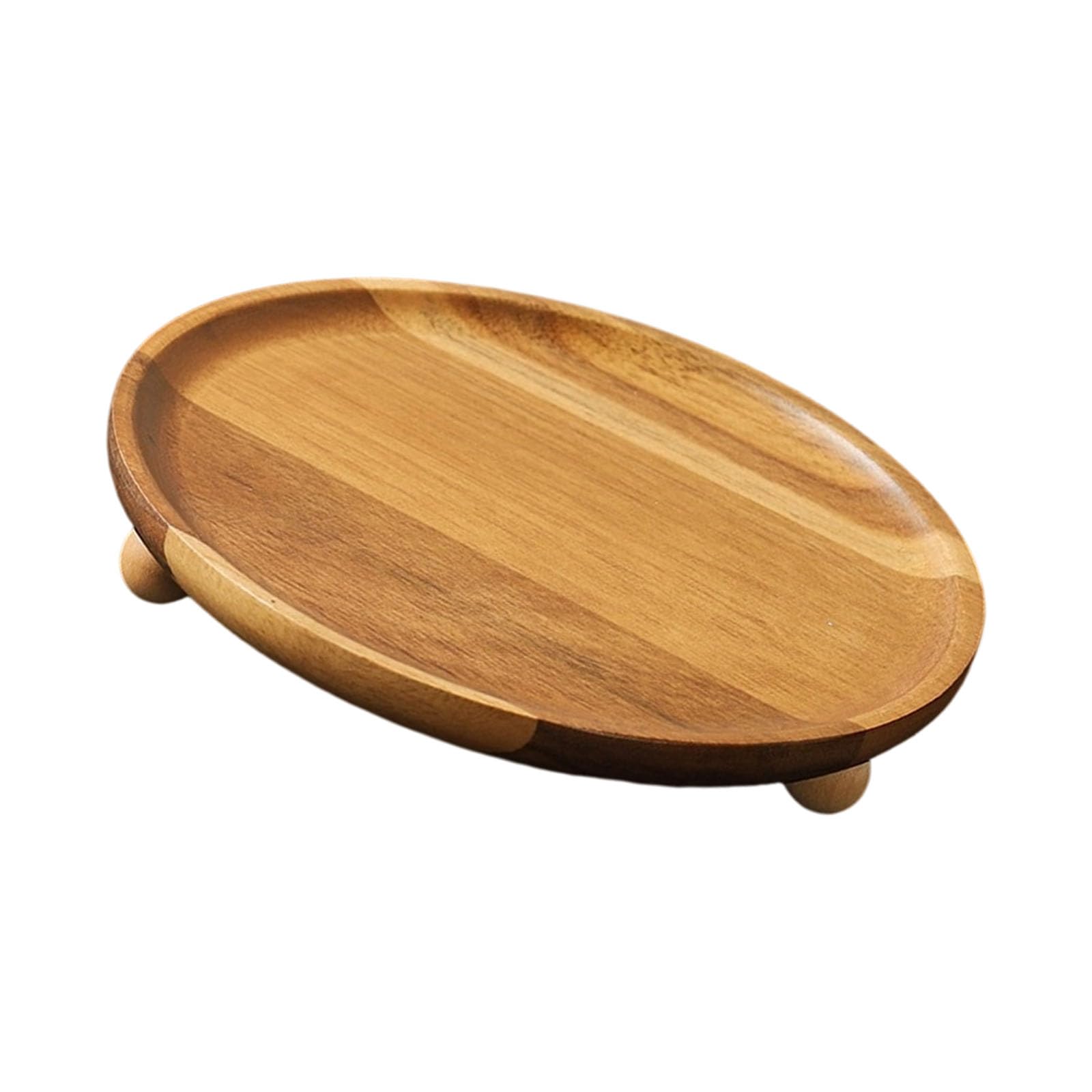 JSGHGDF Sturdy Wood High Foot Decorative Tray Multipurpose Organizers Rural Wooden Serving Tray for Home and Offices Essential Wooden Serving