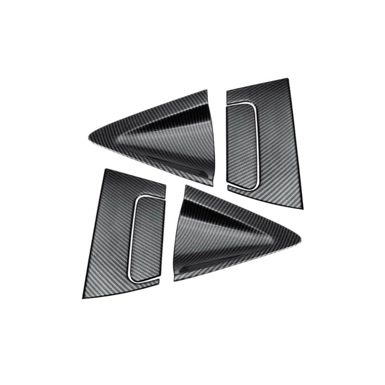 FNCVTM Sliding Exterior Handle ABS Chrome Car Door Bowl Protector Trim Sticker Auto Handle Cover for HR-V HRV for Vezel 2014-2018(Carbon Fiber)
