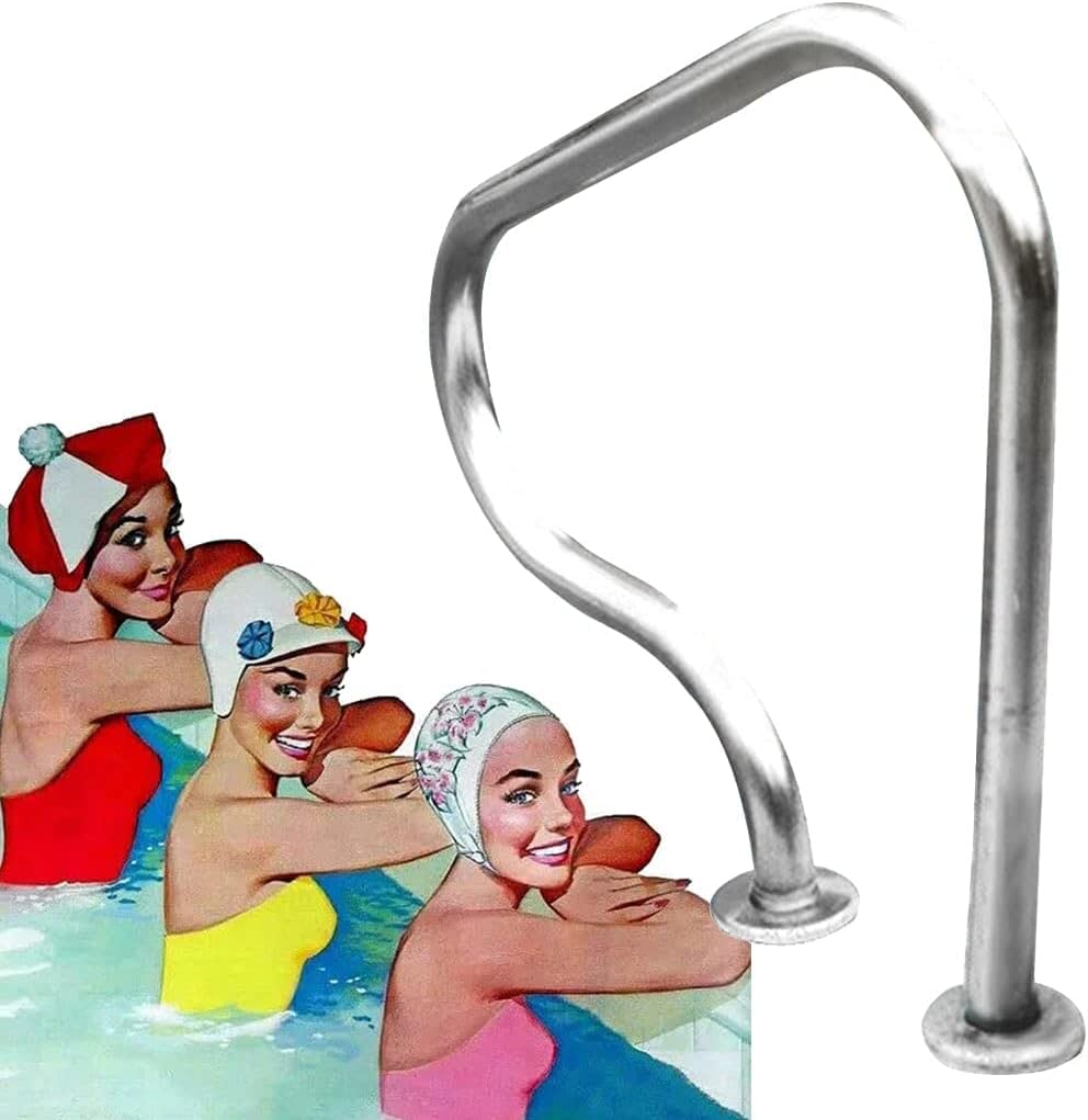 MSHGSKU Swimming Pool handrails Inground Pools Handrails,Pool Handrail 304 Stainless Steel Pool Handrail Inground Pool Railing, Easy to Install (Size : Thickn