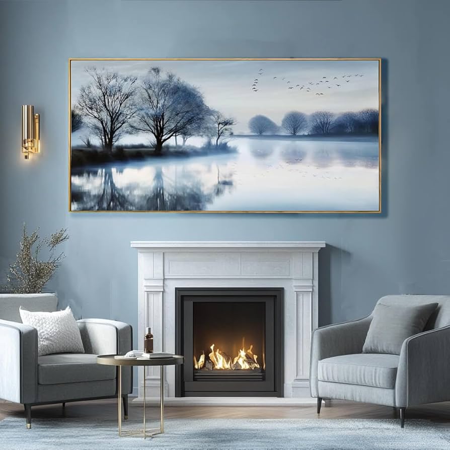 Amazon.com: Navy Blue Wall Art Large Wall Decor Canvas