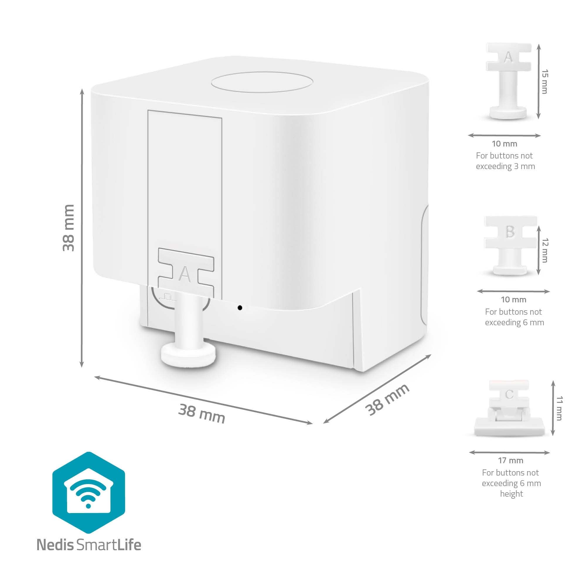 NEDIS SmartLife CR2 Robot Doigt 1000 mAh Bluetooth® Trois Types de Doigts