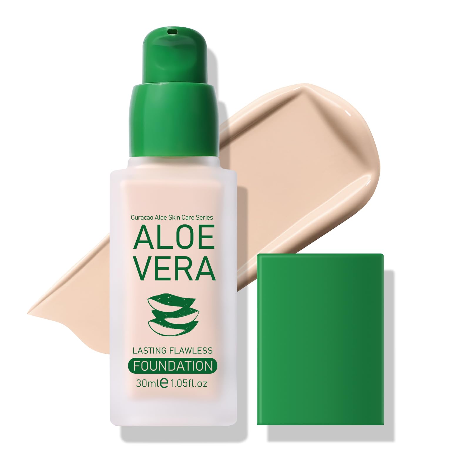 KYDA Aloe Foundation Skincare Base Makeup Infused with Aloe Leaf Medium to High Coverage Hydrating Liquid BB Cream