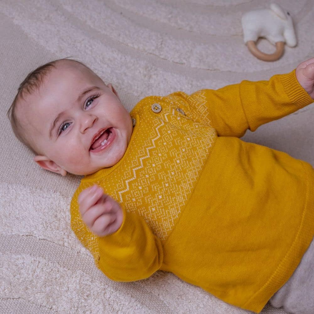 Stellou & friends 100% Cotton Knit Patterned Baby Toddler Boys Girls Long Sleeve Crew Neck Sweater (Birth - 4 Years) - Image 2