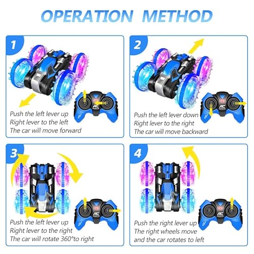 Hony 666-802B Toys For 5-12 Year Old Boys Amphibious Rc Car For Kids 2.4 Ghz Remote Control Boat Waterproof Rc Monster Truck Stunt Car 4Wd Remote Control Vehicle Boys Girls Gifts All Terrain Water Beach Pool Toy thumb #2