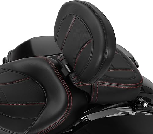 Miniatura 8 de ConductorRider Respaldo Road King Front Driver Rider Backrest Pad Para Harley Touring CVO Street Glide Road Glide Electra Glide 2009 Later