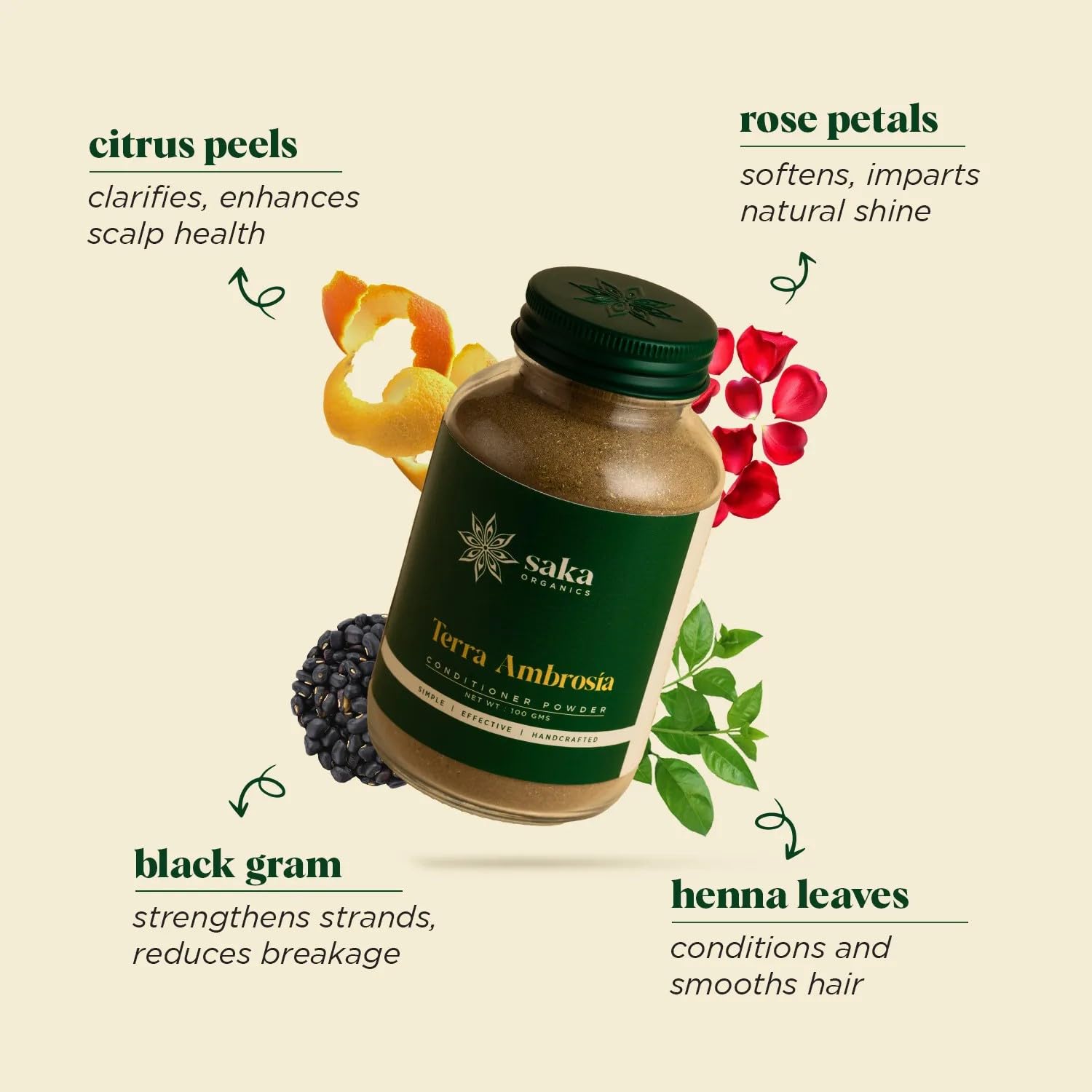 Saka Organics Conditioner Powder with Black Gram 100g