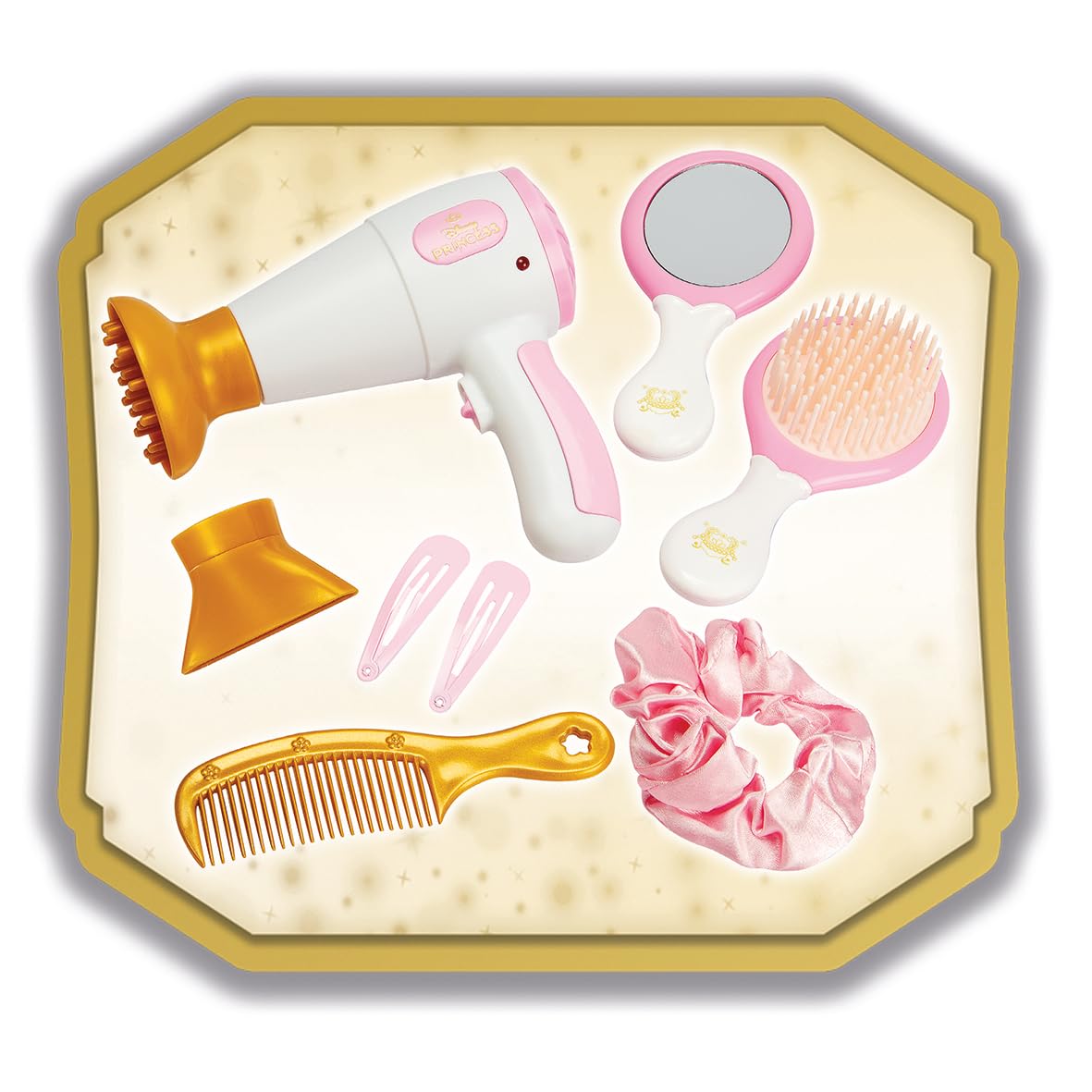 Smoby - Princesas Disney - Set de Peluquería - Juguete de Imitación - 9 Accesorios - Luces y Sonidos - A partir de 3 Años