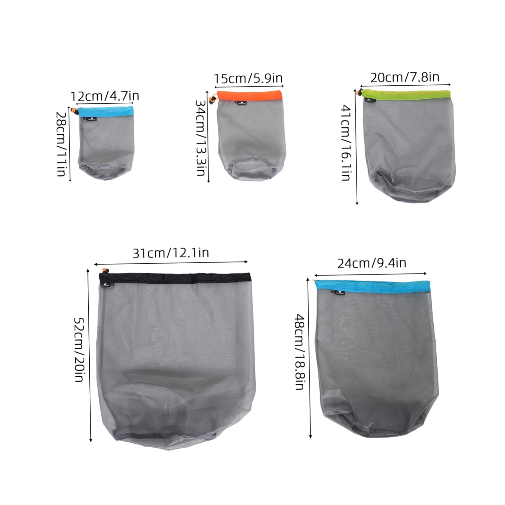 POPETPOP 1set Outdoor Sports Camping Mesh Storage Sack Drawstring Bag for Travel Clothes Sleeping Bags Reusable Multifunctional Storage