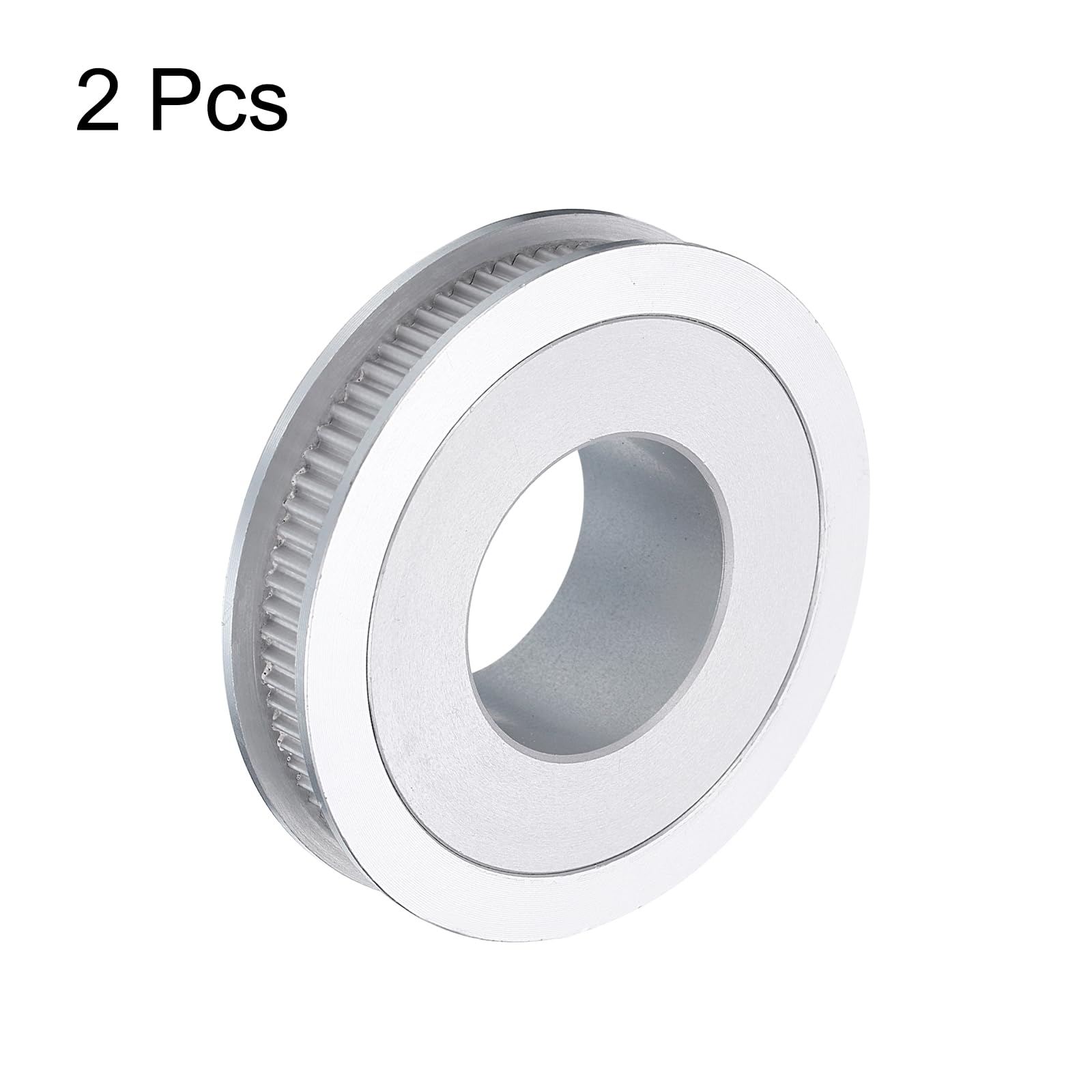 sourcing map Lot de 2 poulies synchrone GT-2 80 dents alésage de 25 mm, compatible avec courroie de 6 mm de largeur, poulie de distribution en alliage d'aluminium pour imprimante 3D, machine CNC