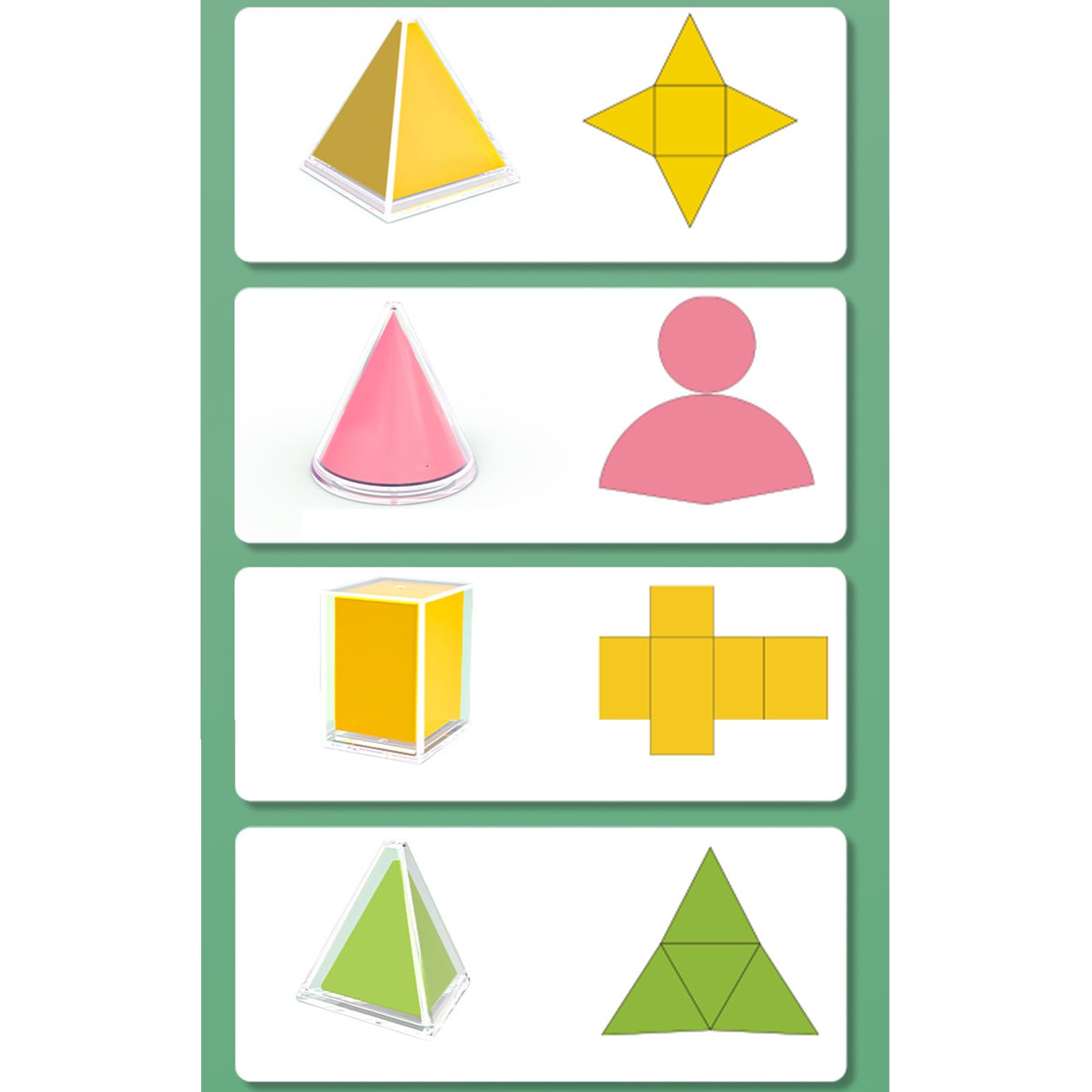 Solidi Geometrici 20 Pezzi Apprendimento Prospettiva Forme Geometriche Matematiche Scuola Educazione