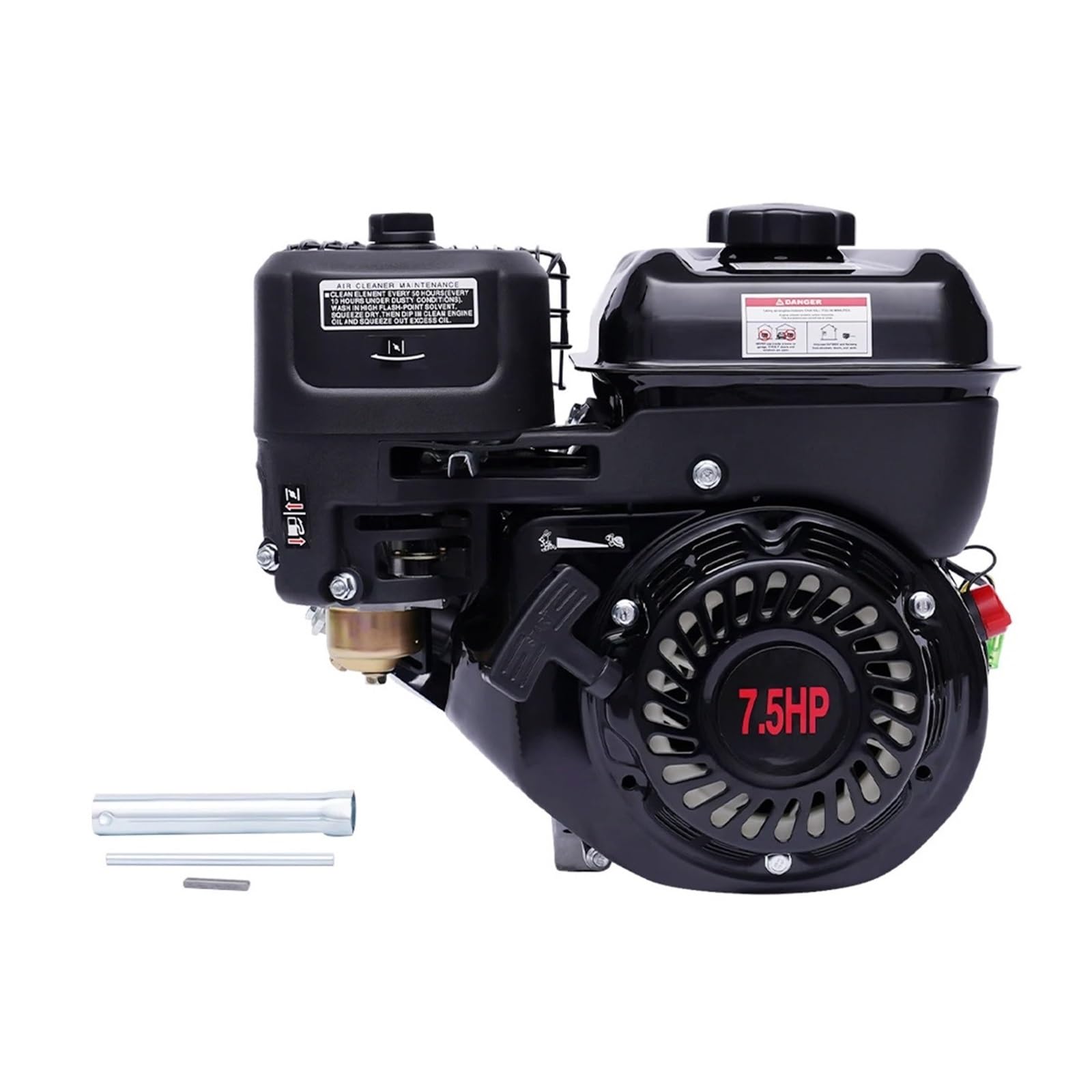 Motor De Gasolina 7,5 HP, 4 Tiempos, Estacionario, For Kart, Arranque Manual, 5100 W, 1 Cilindro, 3,6 L Gran Potencia