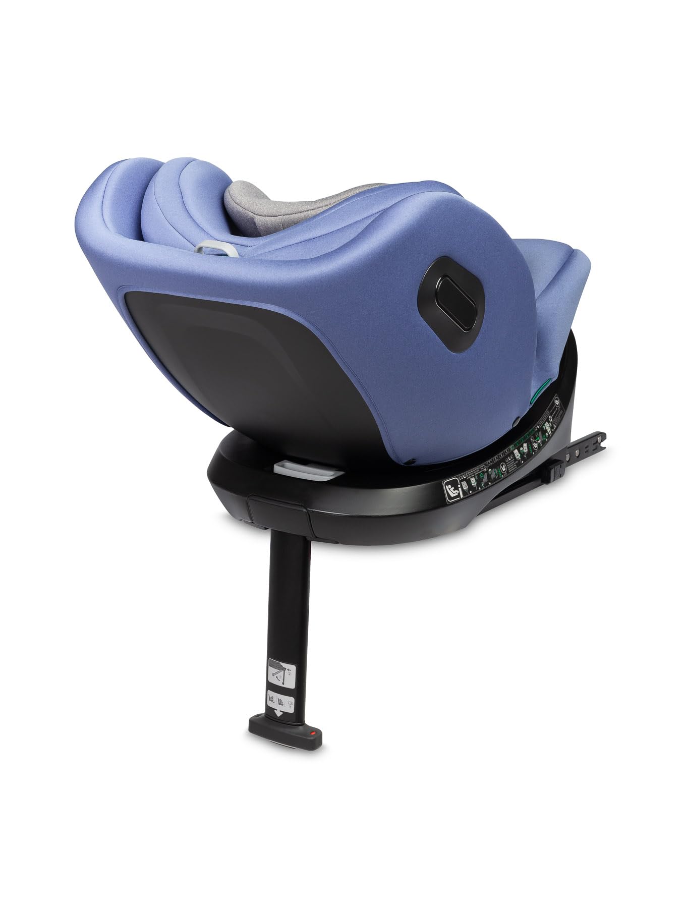 CARETERO - Reboarder 360 Drehbar mit Isofix - 4in1 Babyschale und Kindersitz Auto Gruppe 0-3, für Kinder 40-150 cm, mit Station, verstellbare Rückenlehne, Stützfuß - Bosco Blau