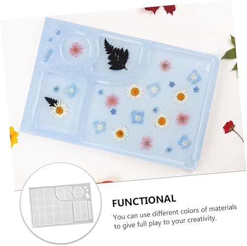 Miniatura 2 de Molde de paleta de maquillaje epoxi, molde de bandeja de maquillaje, molde de silicona, molde de fundición, molde de anillo de resina, moldes de