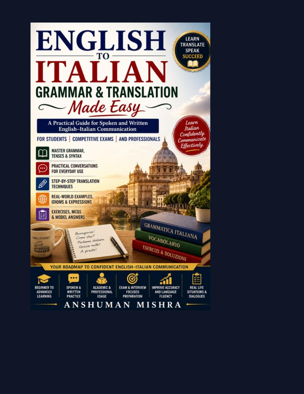 English to Italian Grammar & Translation Made Easy (Language Book)