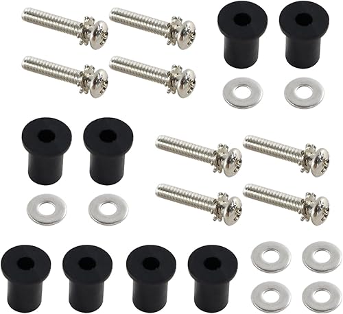 Miniatura 5 de Tuercas de retén para faro Harley - Kit de reten de retén para faro de Harley Touring de acero inoxidable y goma para Harley Davidson
