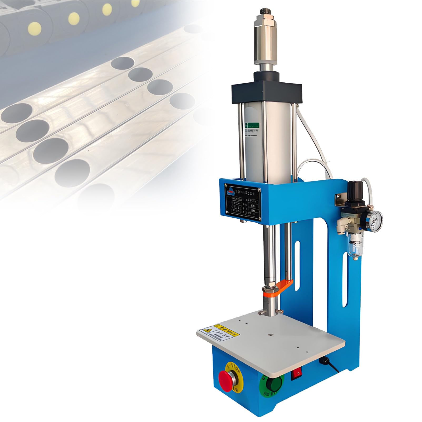 Presse pneumatique à poinçonner, Machine de poinçonnage Manuelle, Course de vérin réglable, Presse Industrielle (Indice IP65), adaptée à diverses Applications