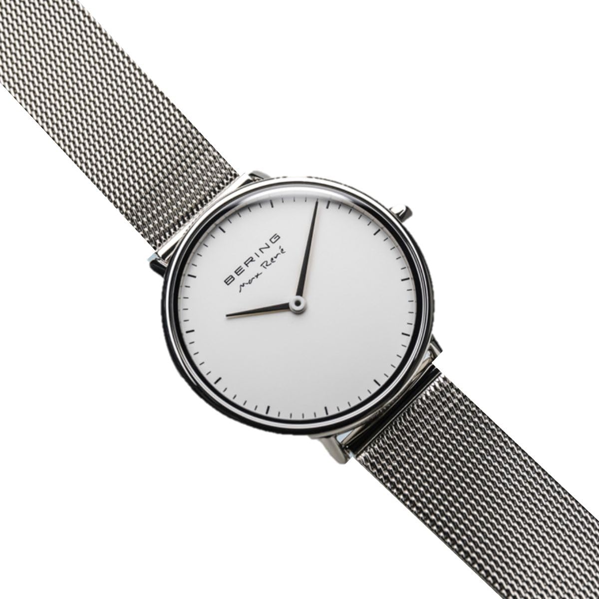 Bering Damen Quarz Uhr | Armbanduhr 30 mm Edelstahlgehäuse und Zifferblatt | Milanaisearmband | Saphierglas | 3 ATM | 15730