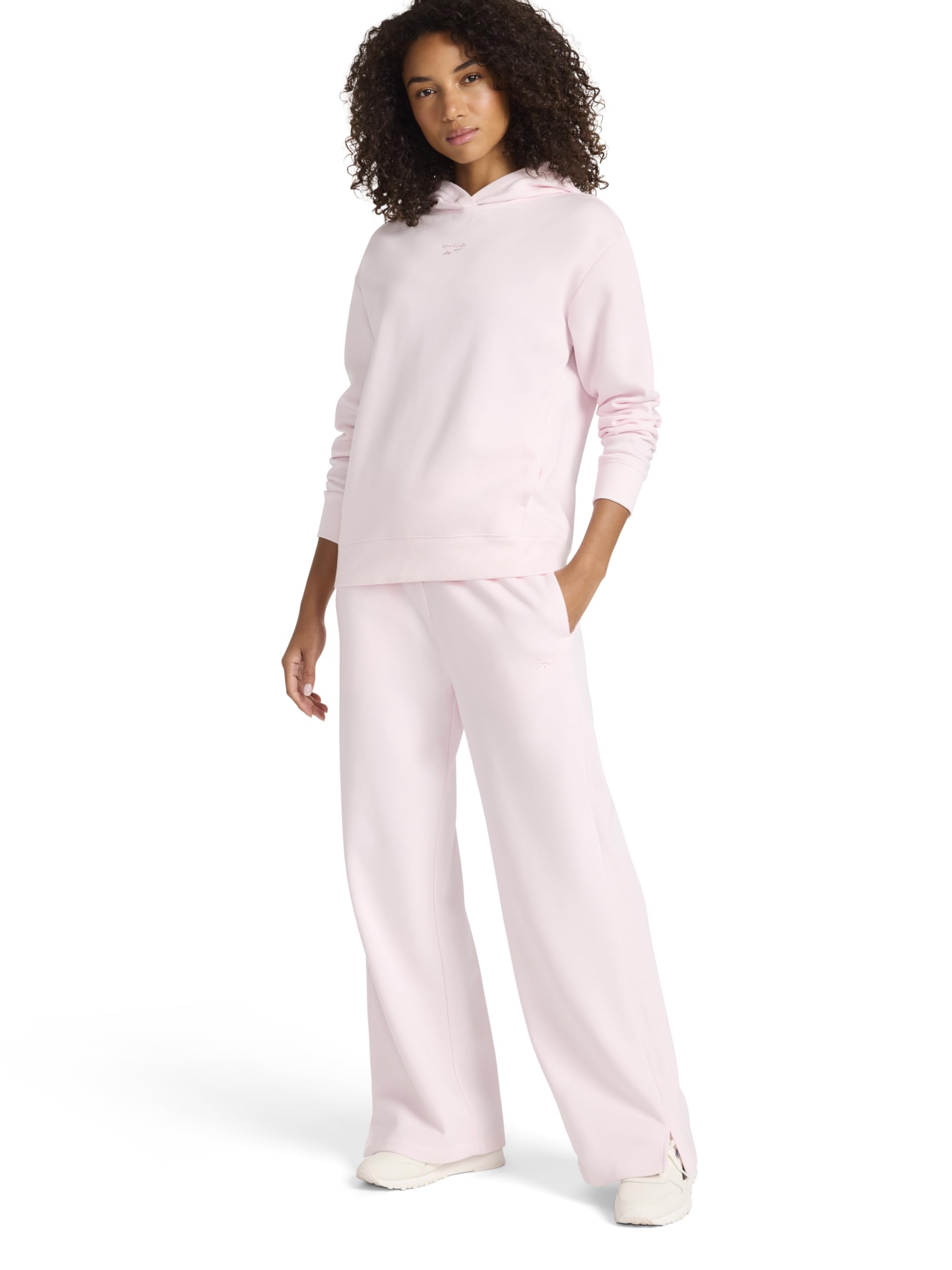 Photo 1 of **Bottoms Only** Reebok Women’s Swift pants only, Standard Fit, Midweight Cotton-Poly Fabric, Frosted Berry, Medium