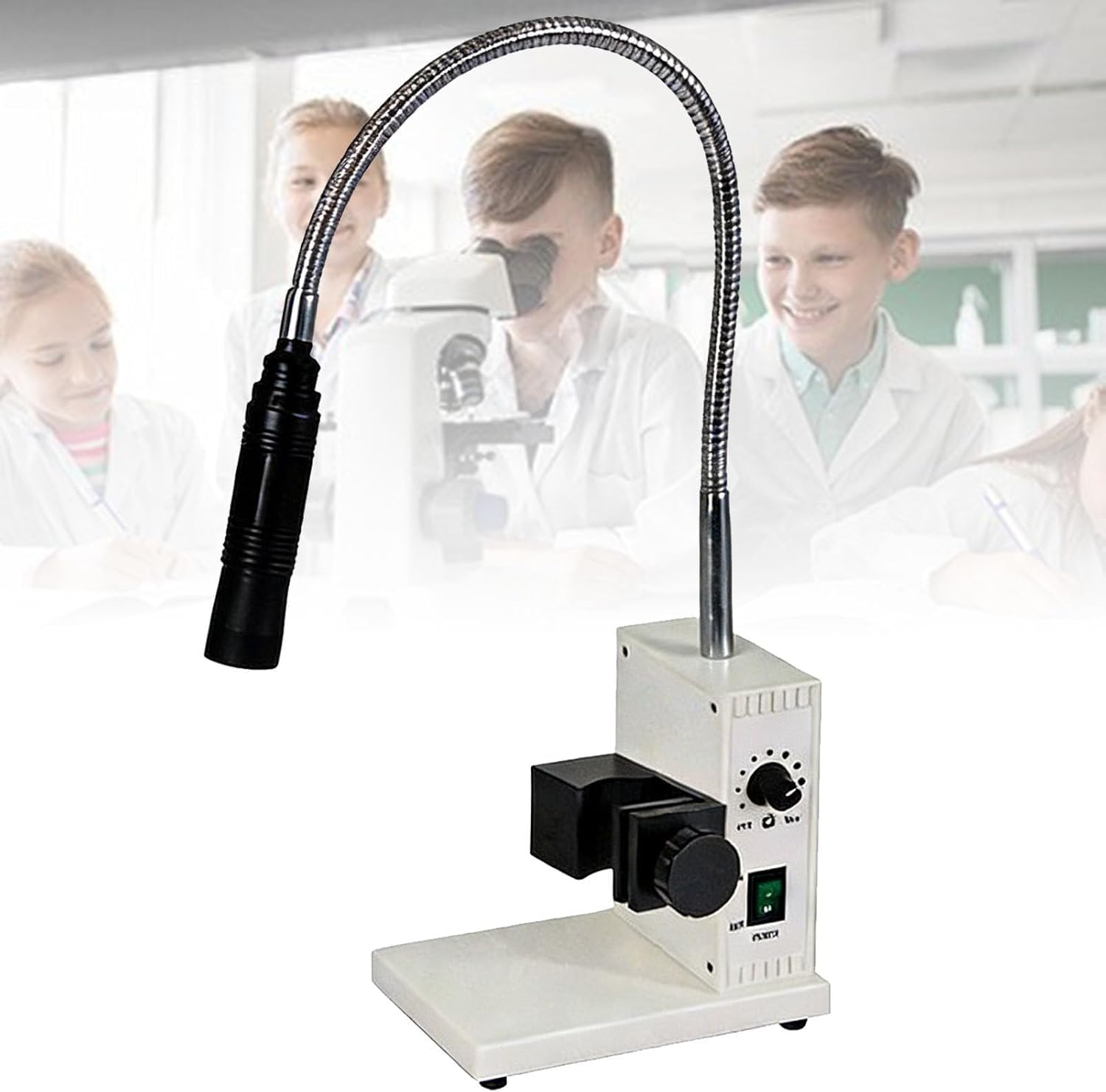Microscopio de fibra óptica LED, brillo y apertura ajustables, iluminación de sombra estable para microscopios de laboratorio de zoom estéreo, perfecto para ingeniería de precisión y ciencia
