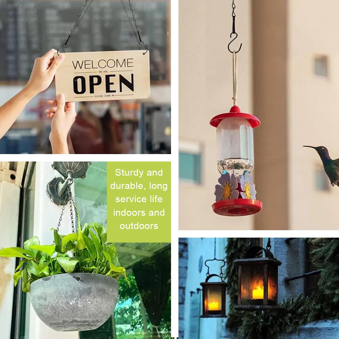 Cnwinu Hängeblumentopf Set - 3-tlg Blumenampeln Mit Metallkette Für Innen & Außen