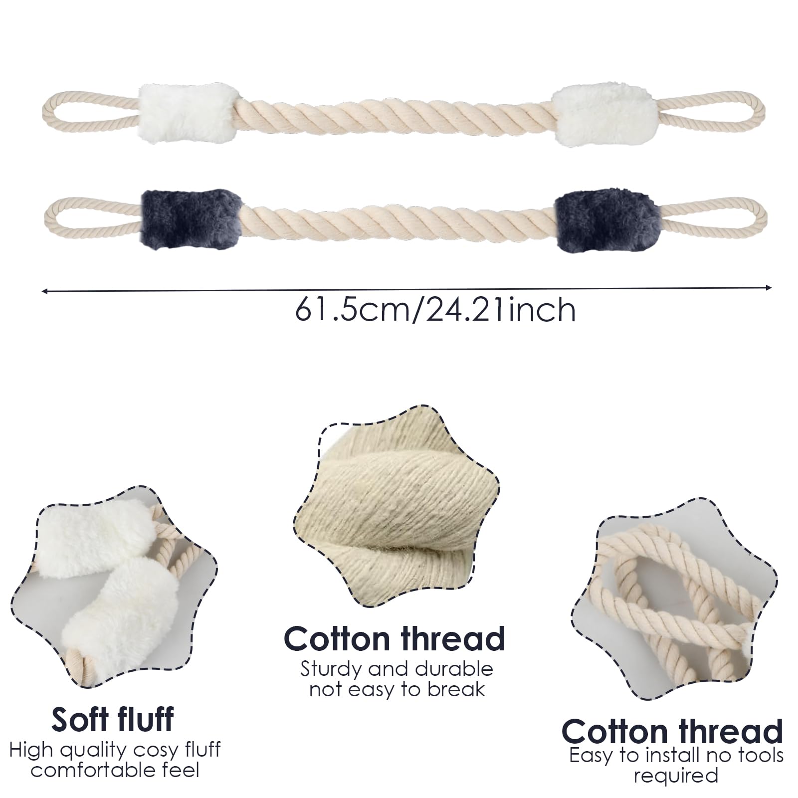 2Pcs Anti-Crash Door Handles Stop Rope - Image 4