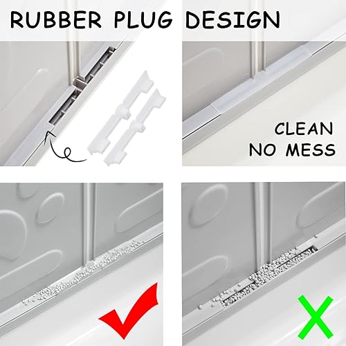 Miniatura 4 de Vealind Caja de arena plegable para gatos con tapa, entrada frontal y salida superior, XXL, extra grande, cubierta de espacio, cajas de arena para