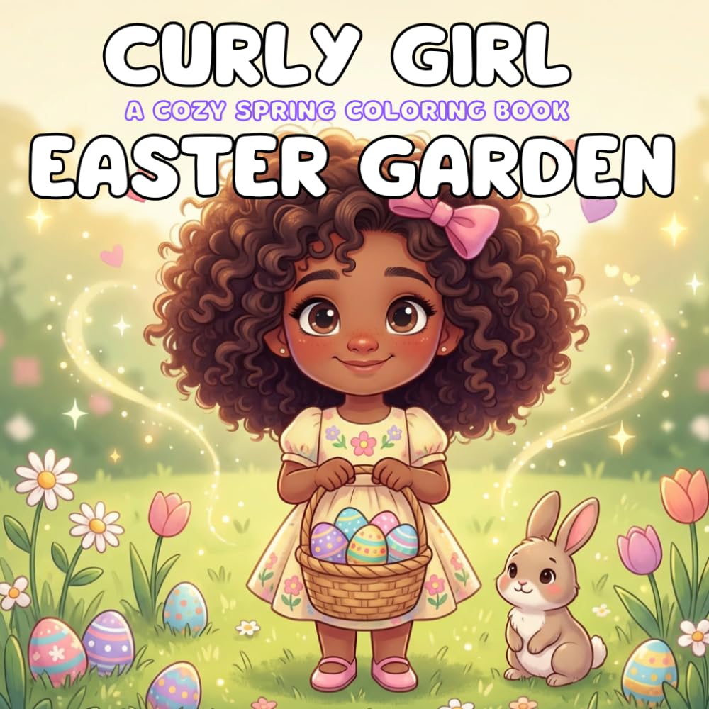 CURLY GIRL EASTER GARDEN: A Cozy Spring Coloring Book (Curly Girl Series)