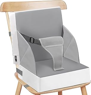 Sitzerhöhung Stuhl Kind – 3-Punkt-Gurt Sitzkissen Kinder Baby PU Waschbar Tragbare Stuhl Sitzerhöhung mit Gurte Kindersitzkissen Hochstuhl für Reisen, Kompakte Leichte Reise Booster Sitz